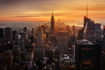 New York city, Evening time, Sony Xperia X HD wallpaper