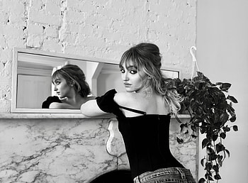 Galen Hopper The Bare Magazine , galen-hopper, celebrities, girls, model, monochrome, black-and-white HD wallpaper