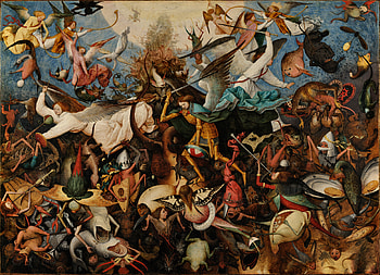 Pieter Bruegel the Elder - The Fall of the Rebel Angels (1562), angel, war, artistic, painting HD wallpaper