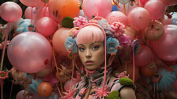 Japan Fantasy, fantasy, balloon, AI Art HD wallpaper