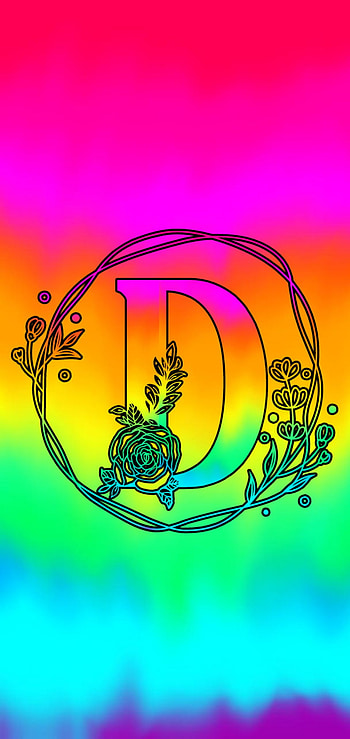 Tie Dye D, letter, tiedye HD phone wallpaper