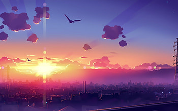 Sunset, Lens Flare HD wallpaper