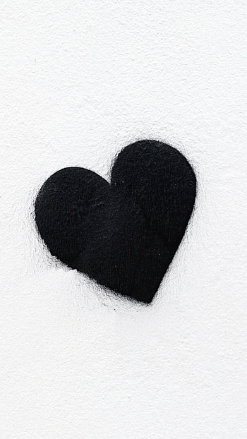 Black love heart, Romantic , High-resolution art, Emotional depth HD phone wallpaper