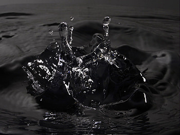 Water, Drops, Macro, Spray, Bw, Chb HD wallpaper
