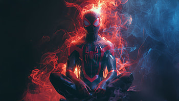 Spider Man Action Strikes Back, spiderman, superheroes, artwork, art, digital-art, ai HD wallpaper