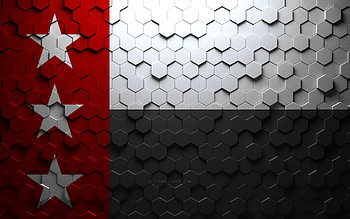 Flag of Laredo, Texas, honeycomb art, Laredo hexagons flag, Laredo, 3d hexagons art, Laredo flag HD wallpaper