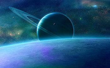 Universe, Sky, Rings, Planet HD wallpaper