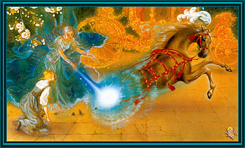 Cinderella, horse, fantasy, tale, art, illustration, orange, kinuko y craft HD wallpaper