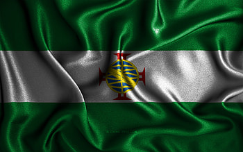 Cisplatina flag, , silk wavy flags, brazilian states, Day of Cisplatina, fabric flags, Flag of Cisplatina, 3D art, Cisplatina, South America, States of Brazil, Cisplatina 3D flag, Brazil HD wallpaper