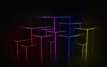 Neon Light Cubes , abstract, neon, artist, artwork, digital-art, deviantart HD wallpaper