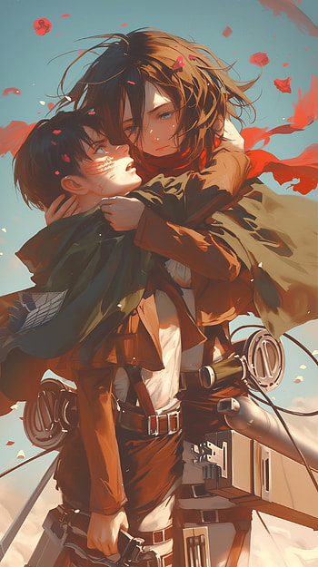 Attack on Titan: Eren and Mikasa, Anime, Attack on Titan, Mikasa Ackerman, Eren Yeager, Eren & Mikasa HD phone wallpaper
