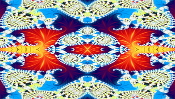 Trippy Psychedelic Fractal, trippy, aesthetic, blue, red, white, Abstract, fractal, abstract blue HD wallpaper