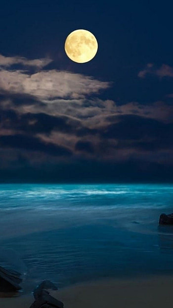 Moon Light, Blue sky Light, blue light sky HD phone wallpaper