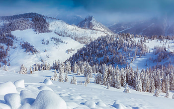 Nature, Mountains, Snow, Austria, Valley HD wallpaper