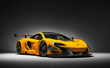 McLaren 650S GT3, mclaren, cars, front view, vehicles, yellow cars HD wallpaper