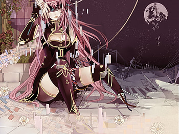 Megurine Luka, pink, luka, volcaloids, megurine, hair, long HD wallpaper