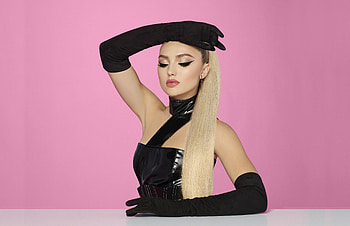 Peyton List, black dress, beautiful, 2019 HD wallpaper