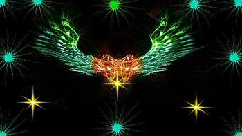 Abstract, Bright, Form, Glow, Wings HD wallpaper
