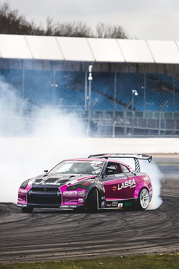 Nissan GT-R Lassa, Drifting HD phone wallpaper