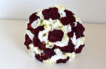 Flowers, Roses, Bouquet, Ball, Lisianthus Russell, Lisiantus Russell, sia HD wallpaper