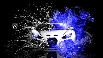 Blue And Black Bugatti 24 HD wallpaper