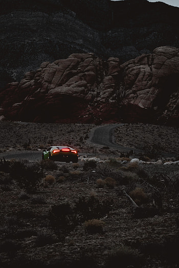 Sports, Mountains, Cars, Lights, Rocks, Car, Relief, Sports Car, Headlights HD phone wallpaper