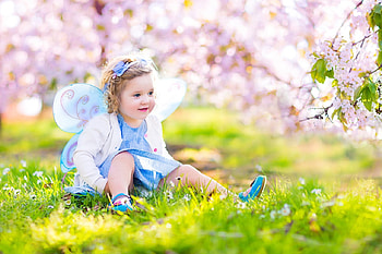 Little girl, Butterflies, graphy, Spring, Child HD wallpaper