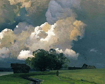 big clouds, natur, clouds, painting, country HD wallpaper
