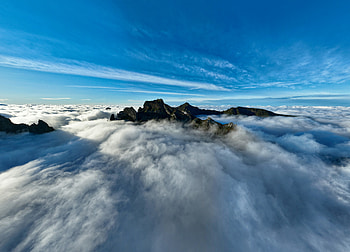 Mountains Covered In Clouds Beautiful View, clouds, mountains, nature HD wallpaper