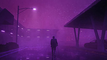 Steps Through Neon Hues, alone, artist, artwork, digital-art HD wallpaper