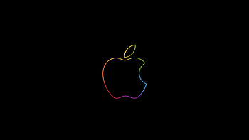 Apple logo, , Colorful outline, High-definition ry HD wallpaper