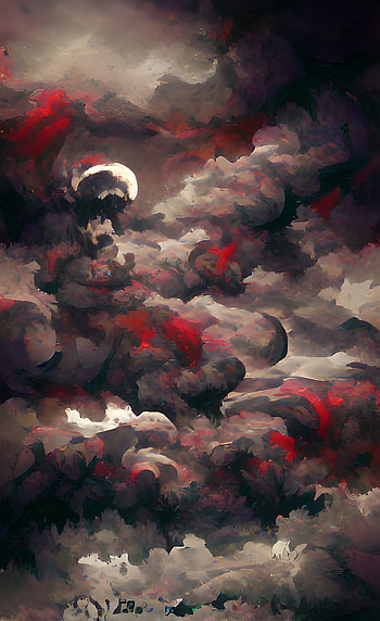 Clouds, cloud, fantasy, death, dark HD phone wallpaper