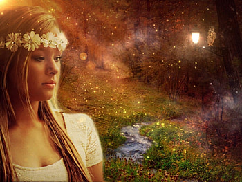It's Magic.., Lady, magic, fantasy, woman HD wallpaper