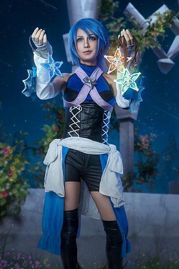 Kingdom Hearts Birth by Sleep, Aqua cosplay, Creative graphy, Fan tribute HD phone wallpaper