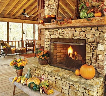Fall mantel decor, fall decor, architecture, house, fireplace, terrace HD wallpaper