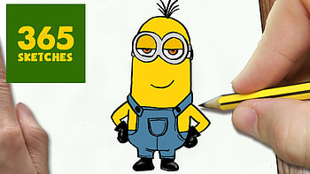 HOW TO DRAW A KEVIN MINION CUTE Easy step by step drawing lessons for kids HD wallpaper