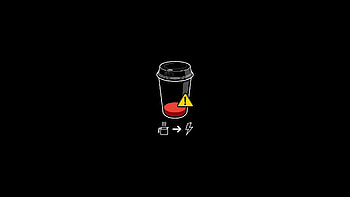 Coffee Battery Minimalism, coffee, minimalism, artist HD wallpaper