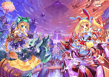 Fantasy Adventure, ship, city, cute, girl, anime girl, anime, fantasy, building, dragon, future, female HD wallpaper