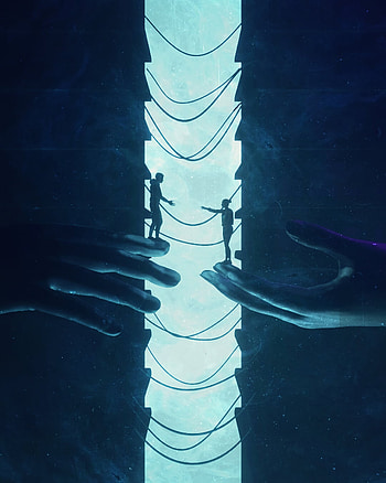 Miscellanea, Miscellaneous, Couple, Pair, Hands, Girl, Man, Distance, Illusion HD phone wallpaper