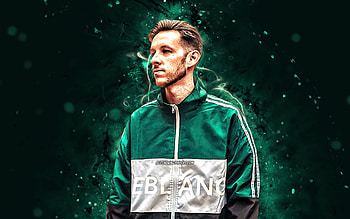 Sigala, , turquoise neon lights, british dj, Bruce Fielder, fan art, music stars, british celebrity, Sigala HD wallpaper