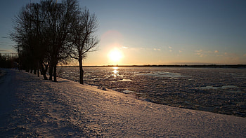 Nature, Rivers, Sun, Ice, Shine, Brilliance, Spring, Melting HD wallpaper