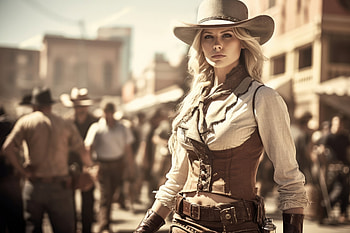 Cowgirl With Hat, ai-girls, ai, artist, artwork, digital-art HD wallpaper