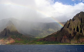 Napali Coast Rainbow, landscape, nature HD wallpaper