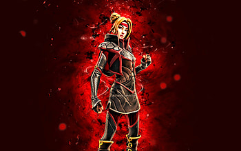 No Hat Grim Fable, , red neon lights, Fortnite Battle Royale, Fortnite characters, No Hat Grim Fable Skin, Fortnite, No Hat Grim Fable Fortnite HD wallpaper