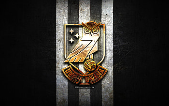 Union Omaha FC, golden logo, USL League One, black metal background, american soccer club, Union Omaha logo, soccer, Union Omaha HD wallpaper