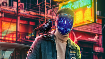 Raven Master , mask, scifi, raven, artist, artwork, digital-art HD wallpaper