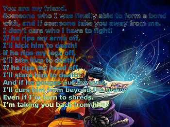 Forever Friends, sasuke, quotes, life, naruto HD wallpaper