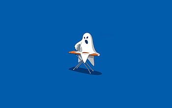 Ghost Minimalism, ghost, minimalism, artist, digital-art, funny HD wallpaper