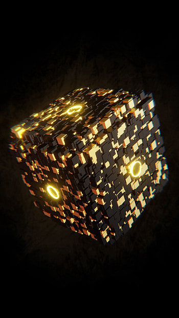 3D, Glow, Figure, Volume, Cube HD phone wallpaper