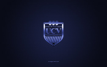 Club Deportivo Universidad Cesar Vallejo, Peruvian football club, blue logo, blue carbon fiber background, Liga 1, football, Peruvian Primera Division, Trujillo, Peru, Club Deportivo Universidad Cesar Vallejo logo HD wallpaper